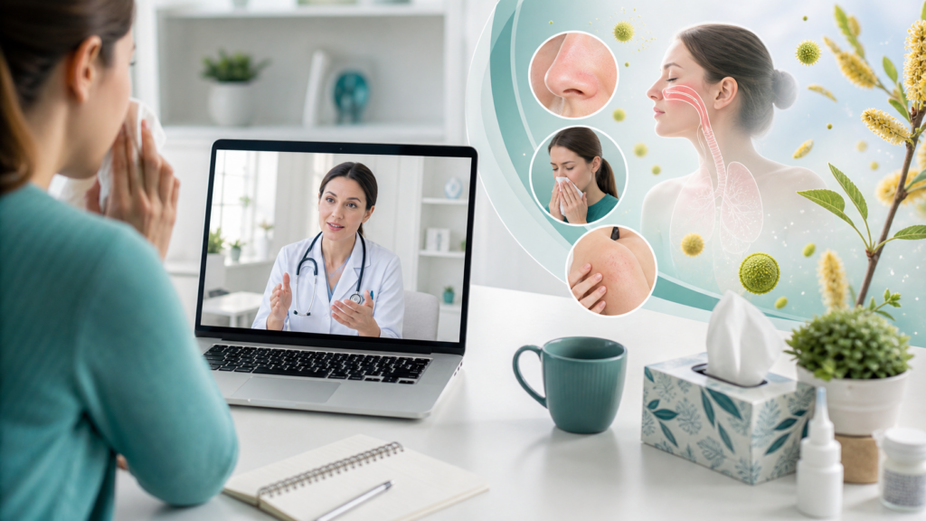 Consulta médica online por alergias: síntomas frecuentes y tratamiento