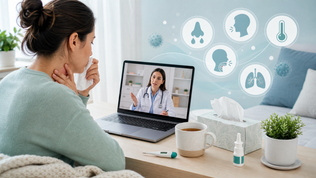 Consulta médica online por resfrío, tos o gripe: cuándo consultar
